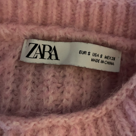 Zara Cropped Pink Sweater - Picture 3 of 3